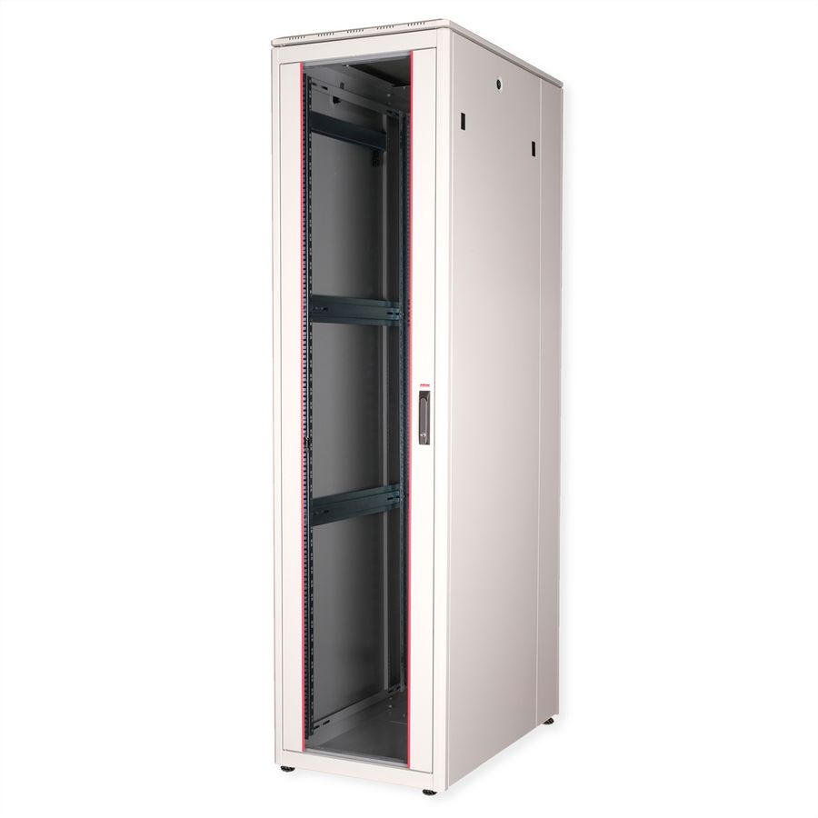 ROLINE 19" Baie réseau Pro 47U, 600x1000 LxP Porte verre gris