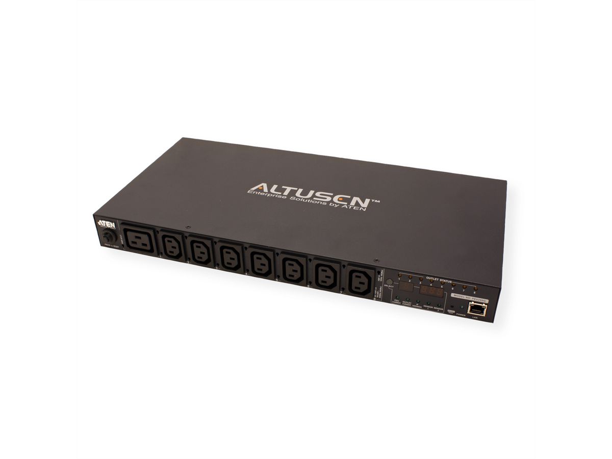 ATEN  PE6208G Multiprise IP, 8 ports, 1UH, 7xC13 + 1xC19, 16A