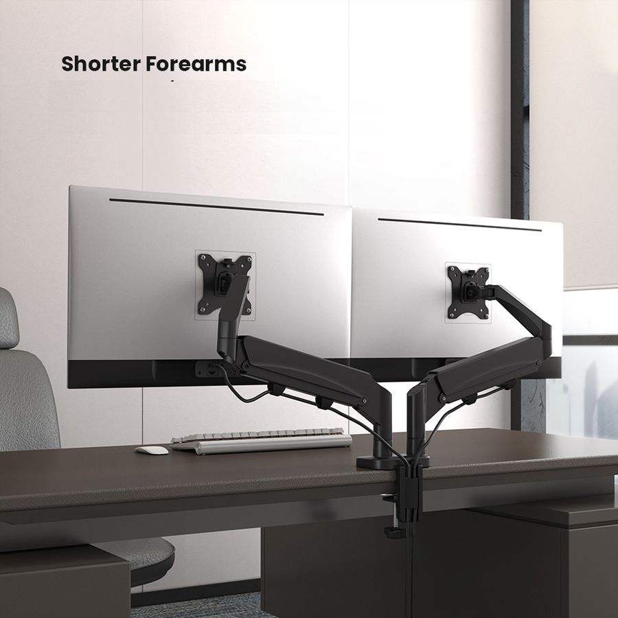 VALUE Bras double LCD, fixation sur bureau, vérin à gaz, 6 articulations