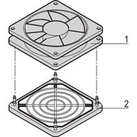 Couvercle supérieur SCHROFF Novastar, hauteur 38 mm, 162?172 m³/h