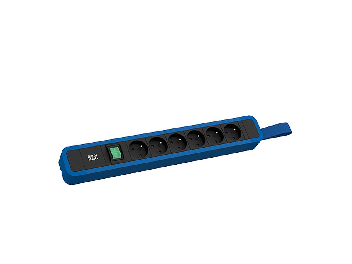 BACHMANN PRIMO 2 6xUTE 1xinterrupteur avec boucle 2,0m CEE7/7 RAL5010