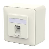 METZ CONNECT E-DAT C6A LSA++ Prise, 1 port, apparent (AP), blanc pur