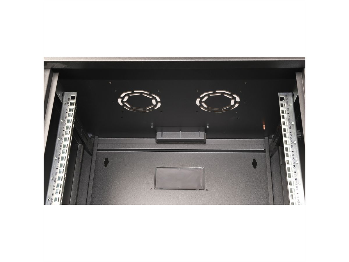ROLINE 19" Boîtier mural Pro 9U, 600x450 LxP noir