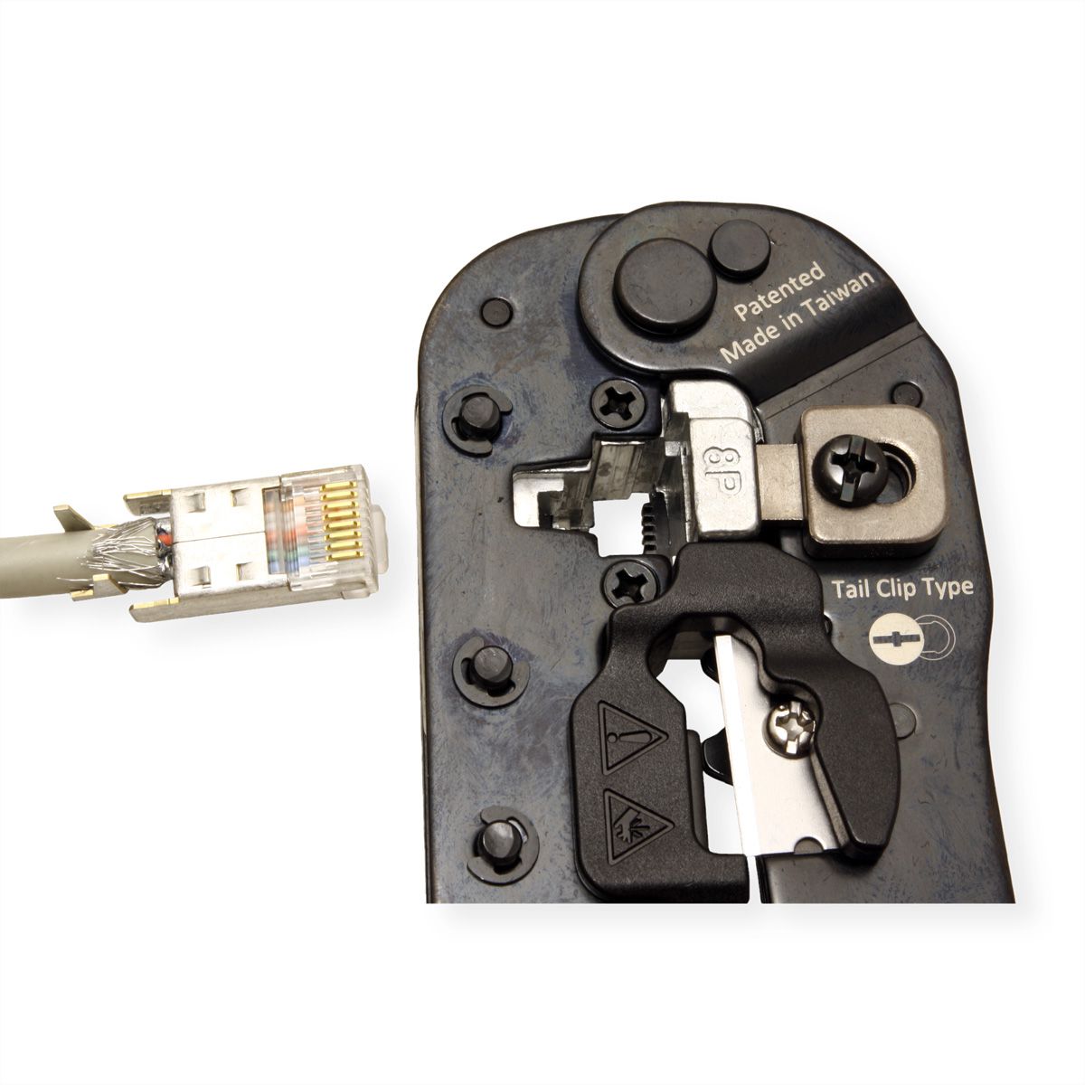 VALUE Pince à sertir universelle pour RJ45 (8P8C) avec / sans raccord de blindage