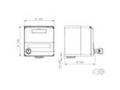 METZ CONNECT Boîtier apparent pour module IP44 , Couvercle rabattable + serrure, 2 ports non équipés , gris