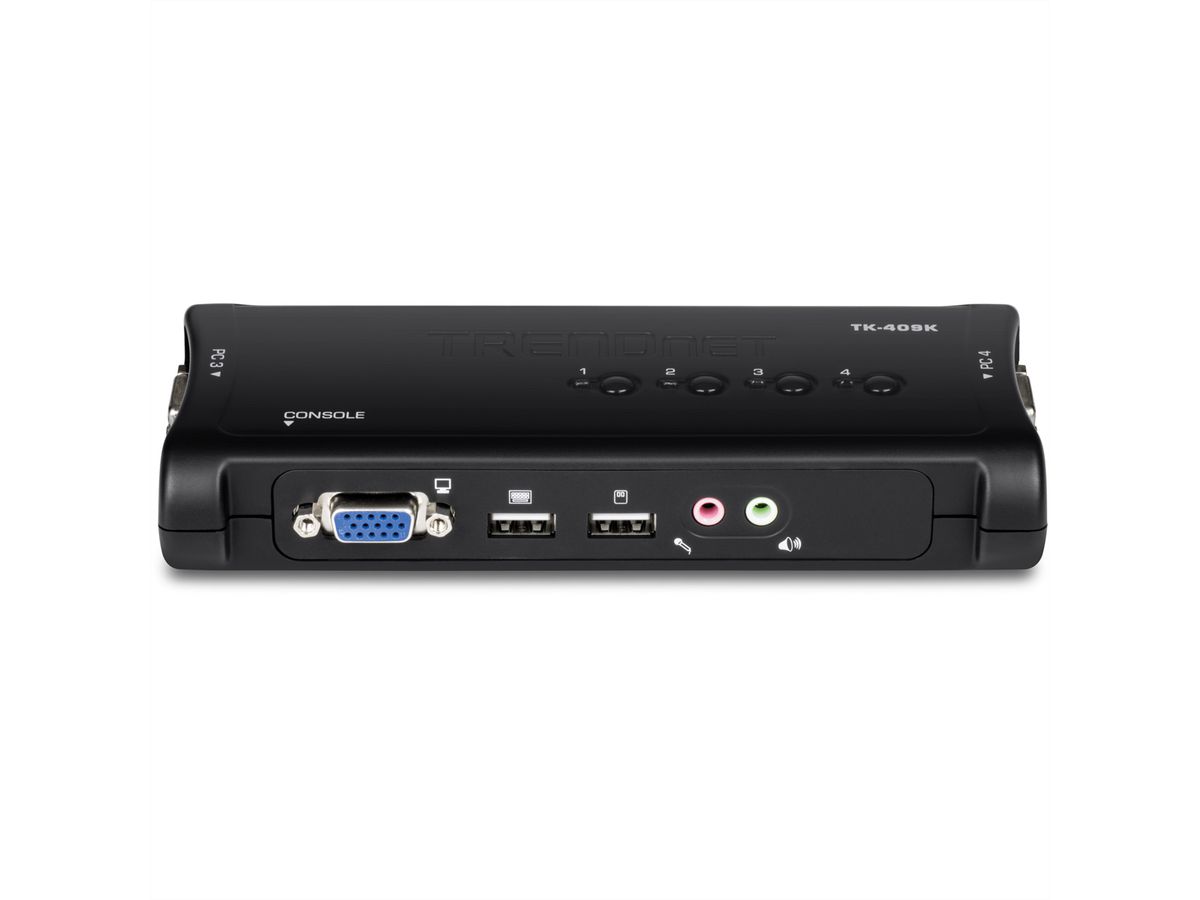 TRENDnet TK-409K Kit de switch KVM USB à 4 ports avec fonction audio