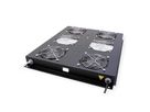 ROLINE 19" Unité de ventilation de toit, 4 ventilateurs, Thermostat pour baie serveur, noire