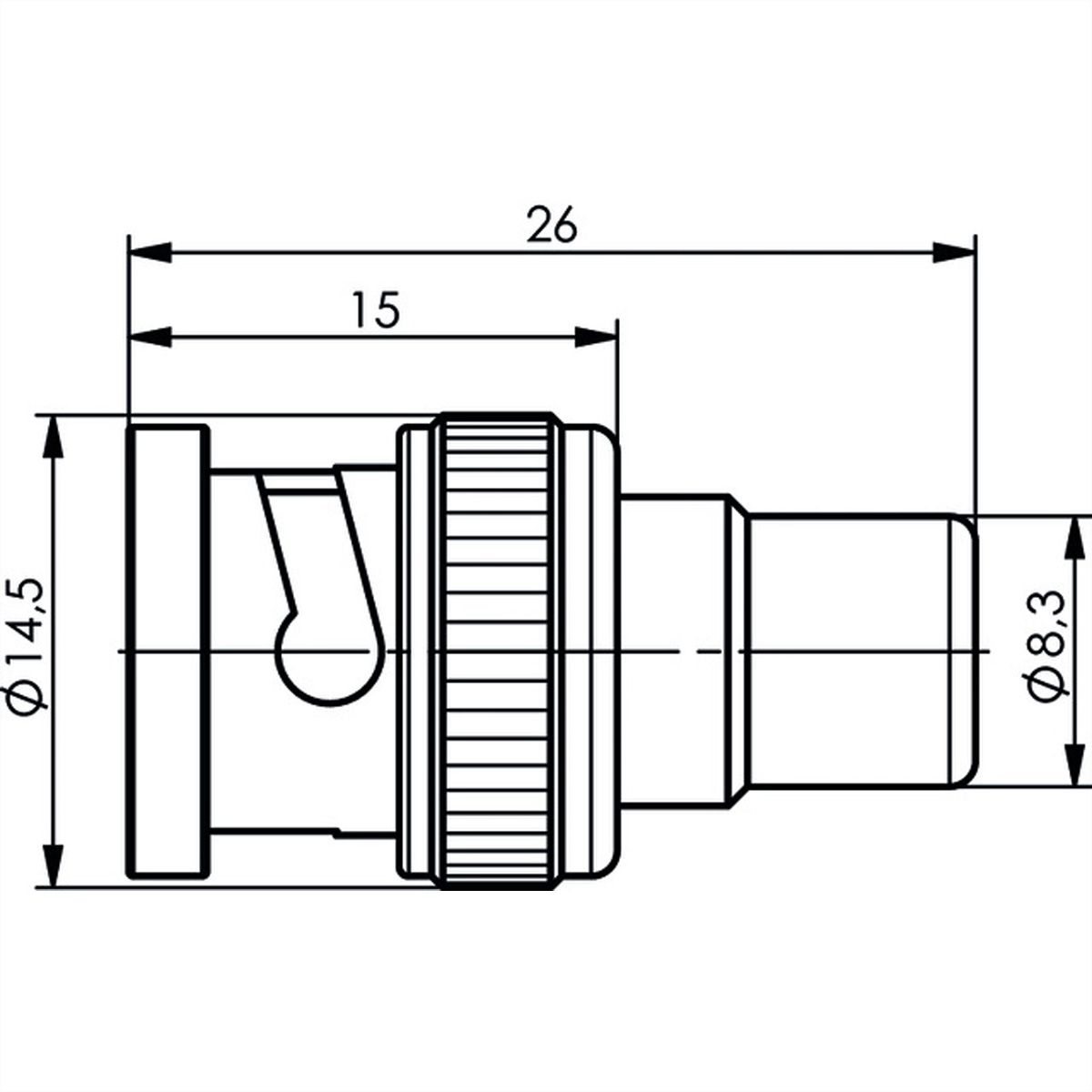 TELEGÄRTNER Adaptateur mâle BNC / femelle RCA