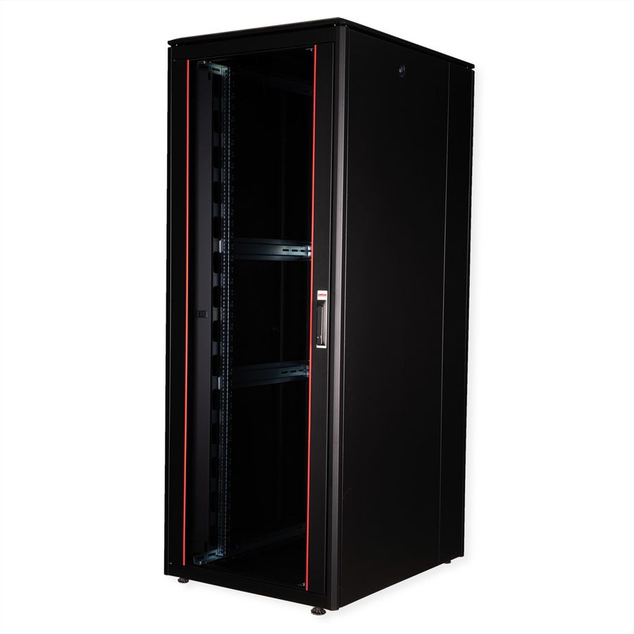 ROLINE 19" Baie réseau Pro 42U, 800x1000 LxP Porte verre noir