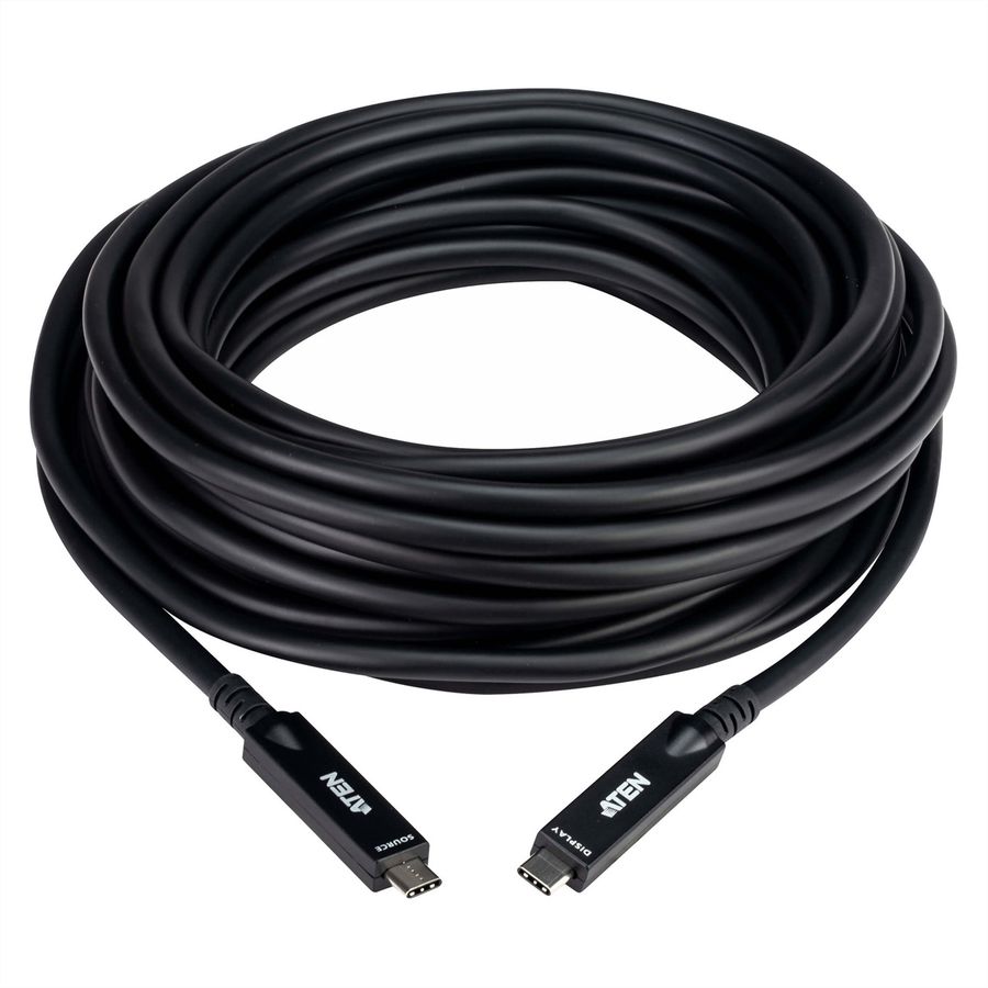 ATEN UE3410F Câble optique actif USB-C Ultra HD, noir, 10 m