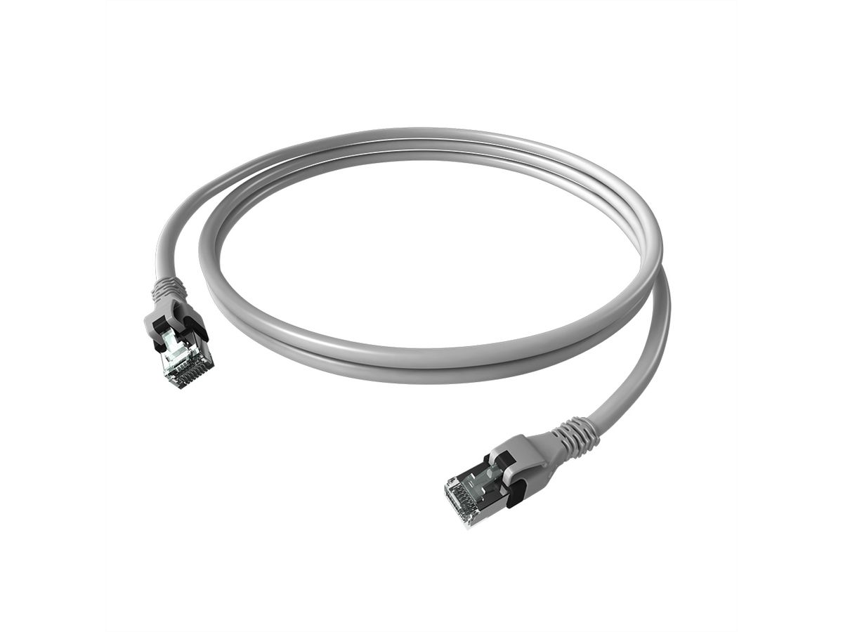 Cordon EasyLan DualBoot PushPull IP20, Cat.6A (Classe EA), S/FTP, gris, 0,5 m