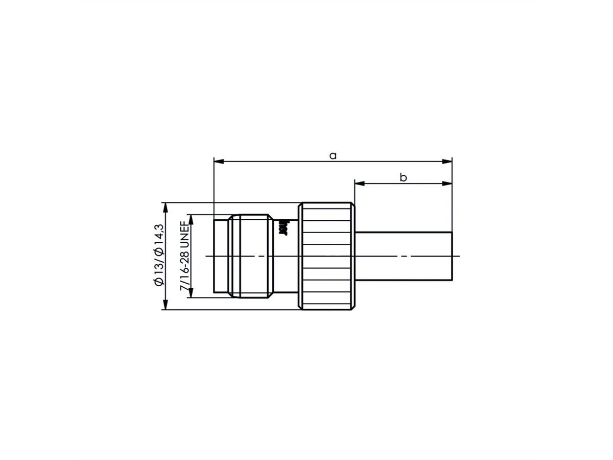TELEGÄRTNER Prise de câble TNC 50 ohms , pour RG-58C/U, sertissage