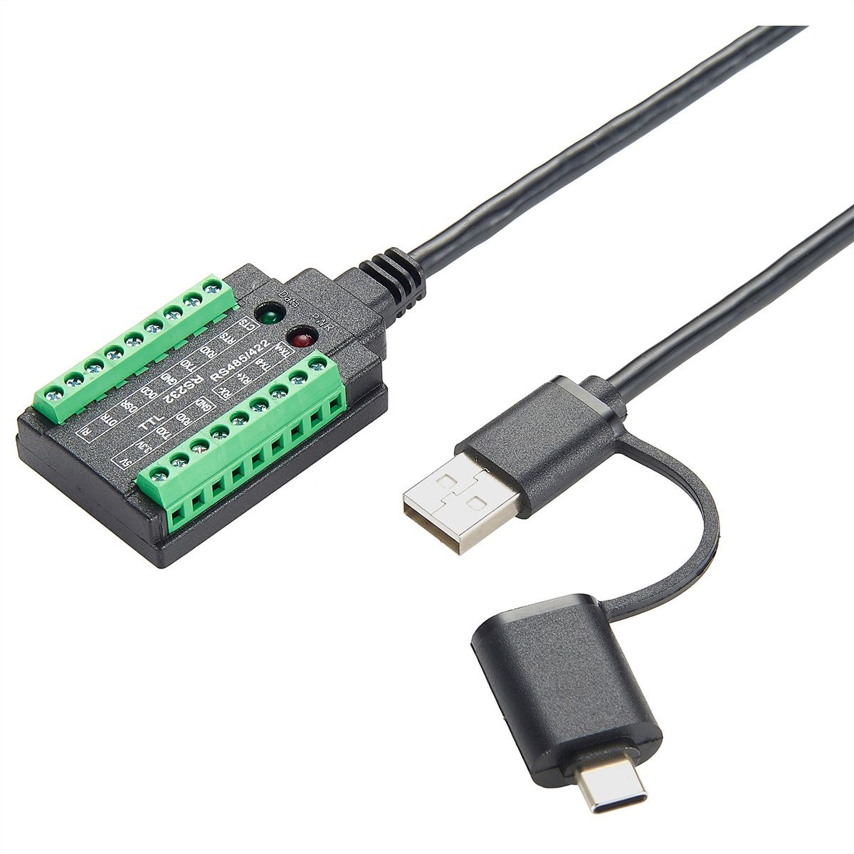 EXSYS EX-13003 Câble USB vers série 1S RS-232/422/485/TTL, bloc terminal, 1.0 m (chipset FTDI)