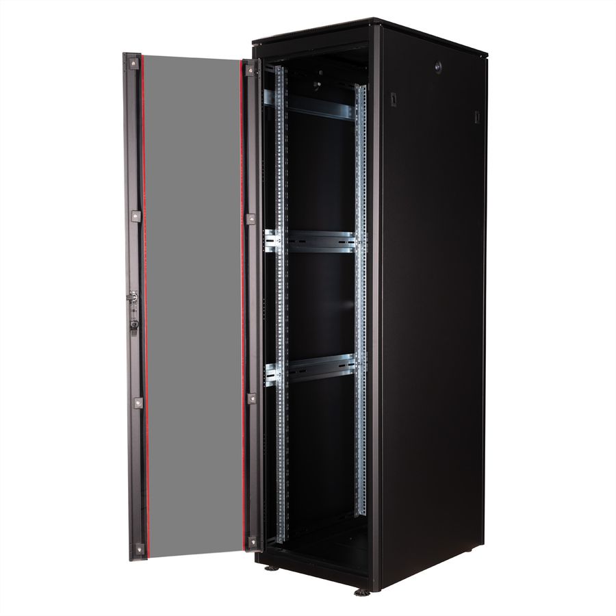ROLINE 19" Baie réseau Pro 42U, 600x800 LxP Porte verre noir