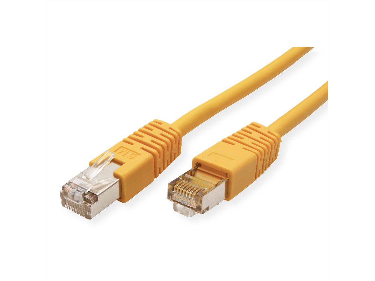 Cordon ROLINE Cat.5e (Classe D) S/FTP AWG26, jaune, 2 m