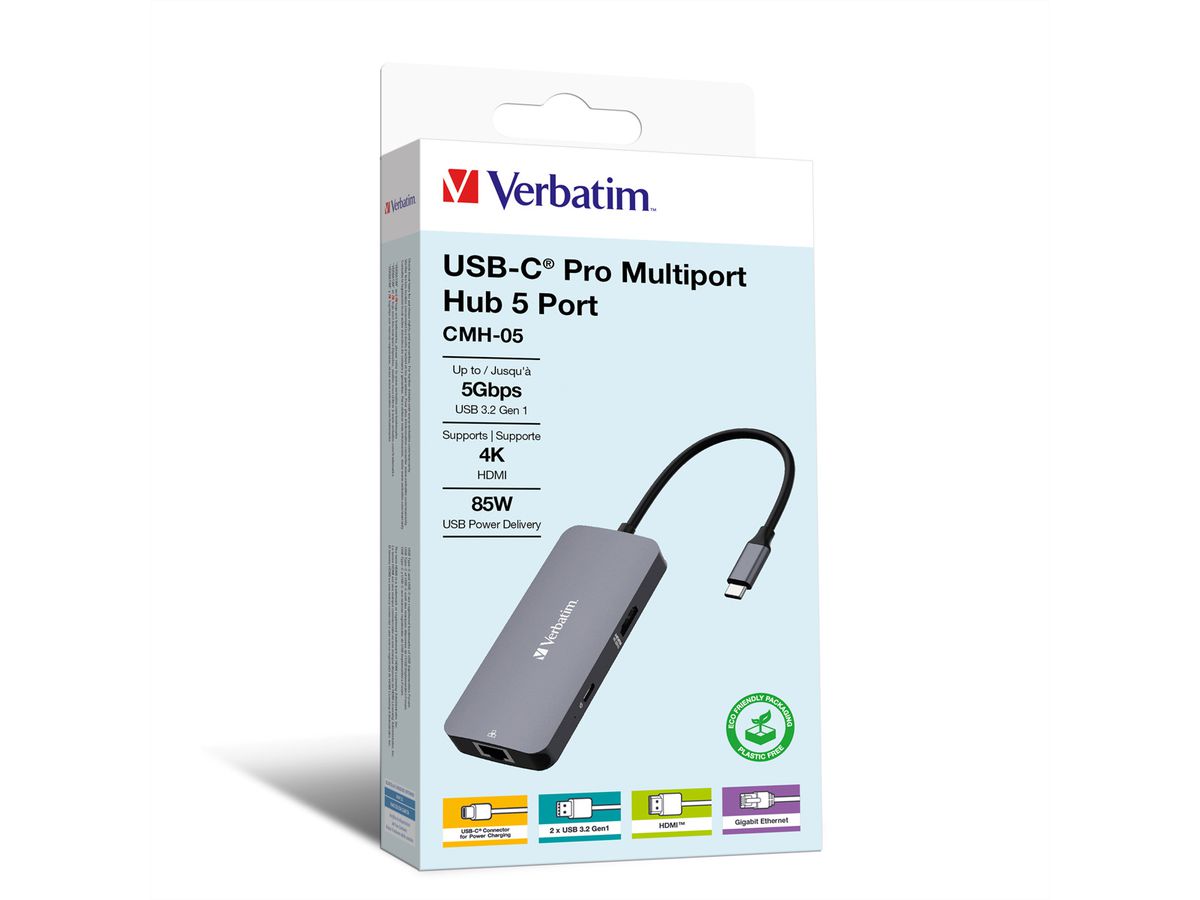 VERBATIM Hub Pro Multiports USB-C, 5 ports