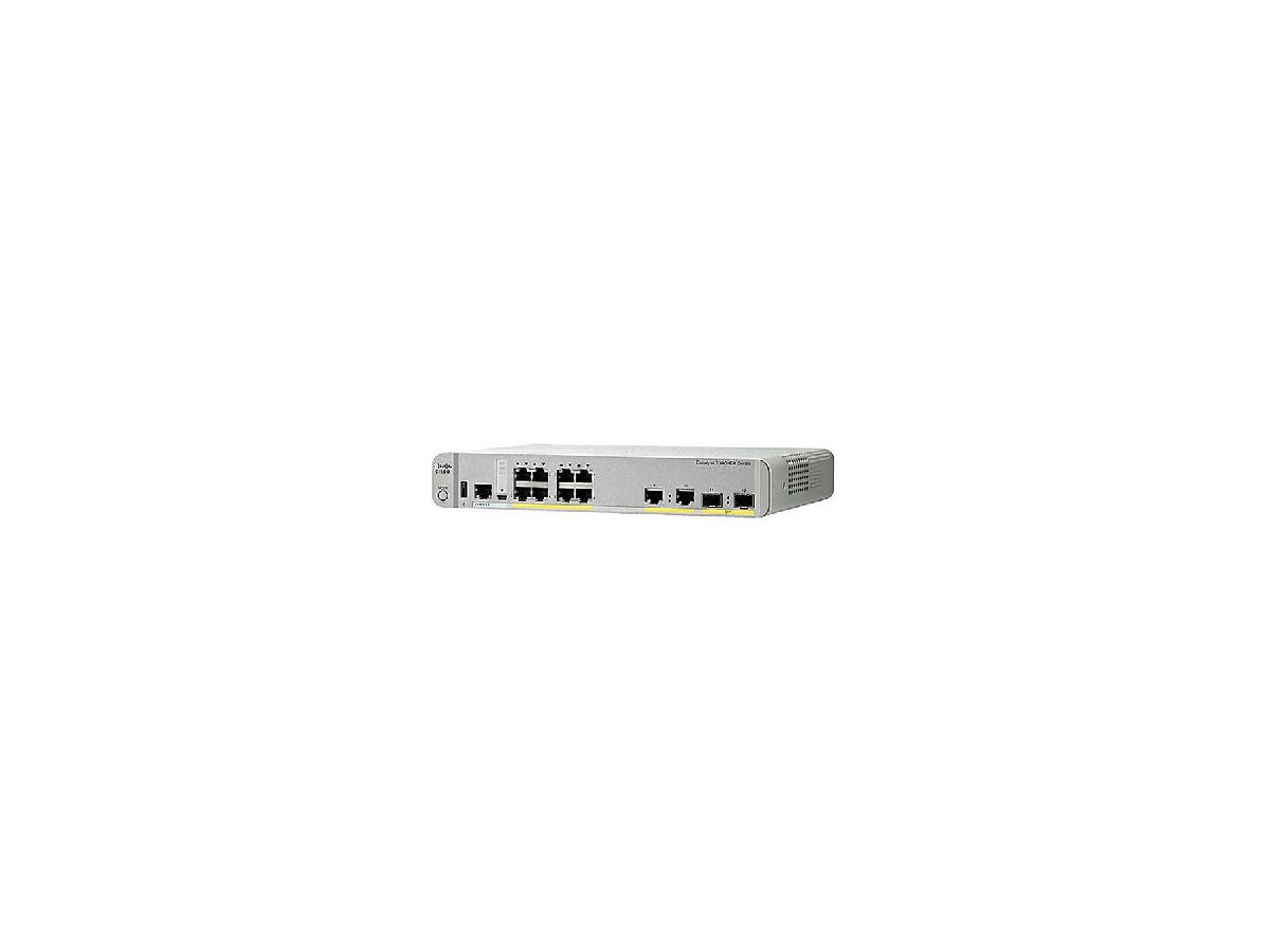 Cisco WS-C3560CX-8PT-S commutateur réseau Géré Gigabit Ethernet (10/100/1000) Connexion Ethernet, supportant l'alimentation via ce port (PoE) Blanc