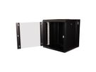 ROLINE 19" Boîtier mural Pro 12U, 600x600 LxP pivotant en 2 parties noir