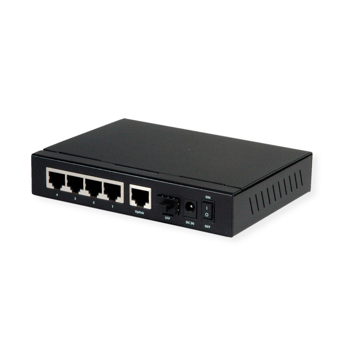 ROLINE Switch Gigabit Ethernet, 6 ports (5xGB + 1x SFP,  4x PoE+)
