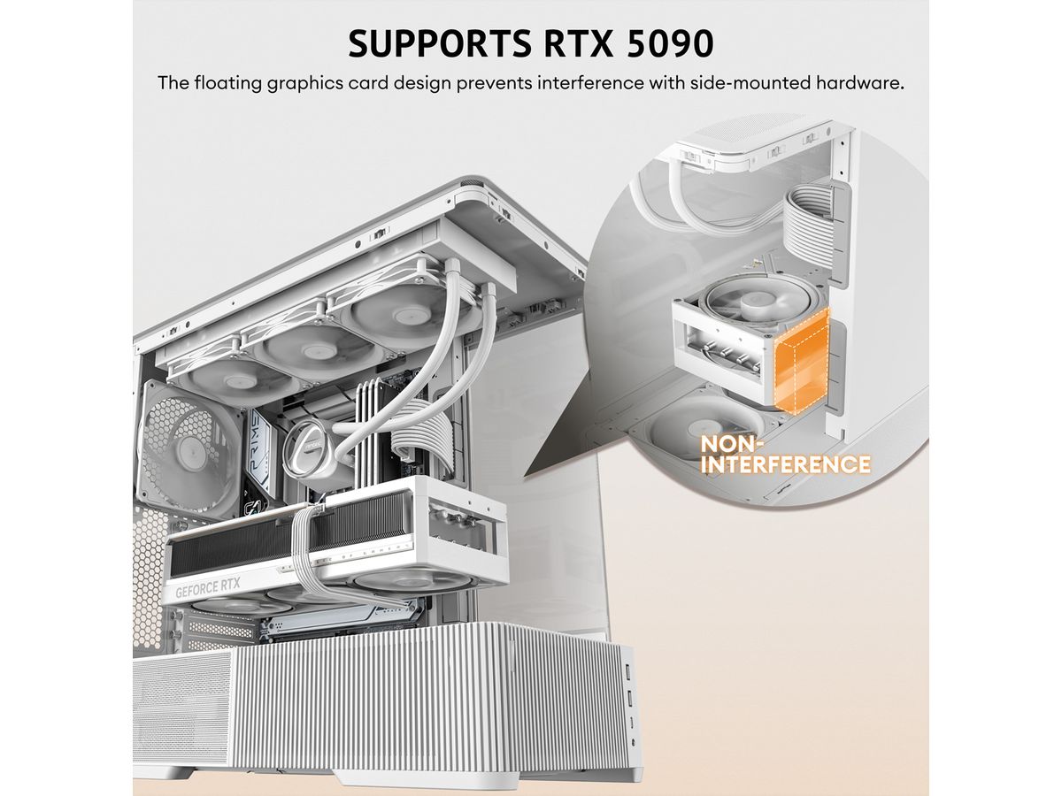 ANTEC Boîtier PC Constellation C6 Curve Air, format ATX Midi Tower, blanc