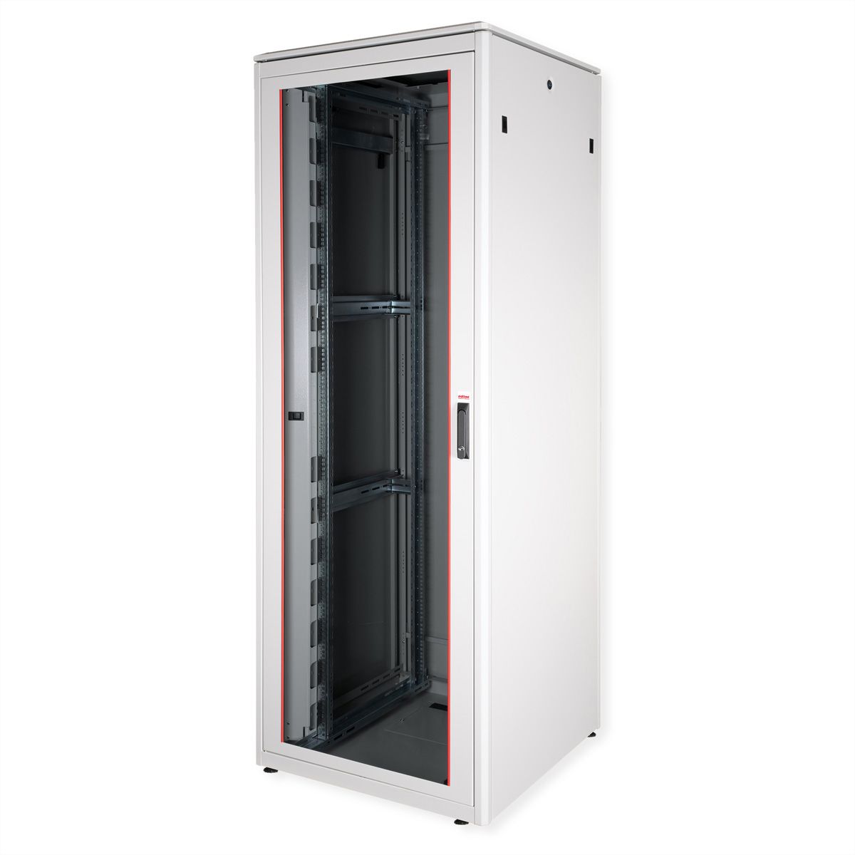 ROLINE 19" Baie réseau Pro 47U, 800x800 LxP Porte verre gris