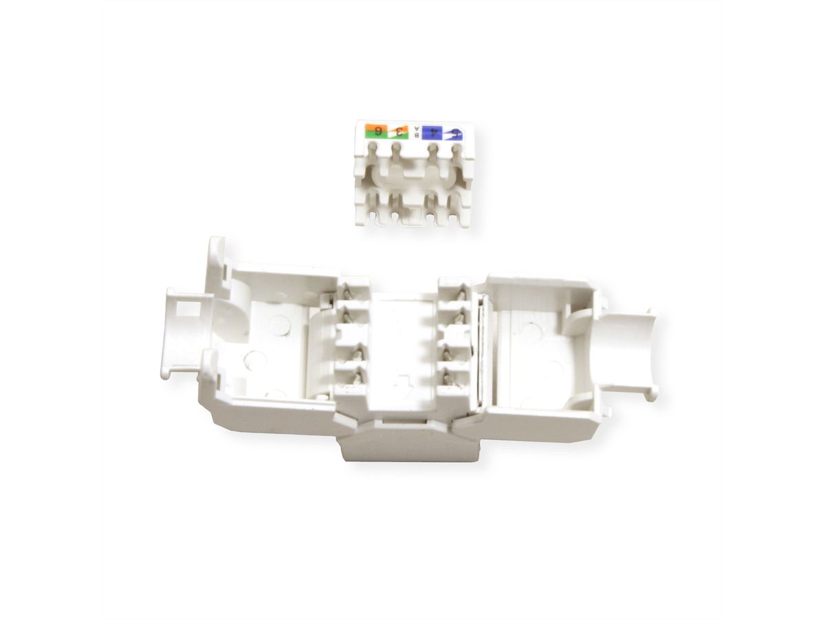 VALUE Keystone Cat.6A (Classe EA), RJ-45, non-blindé, sans outil, blanc