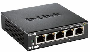 D-Link DGS-105 Unmanaged network switch Noir commutateur réseau