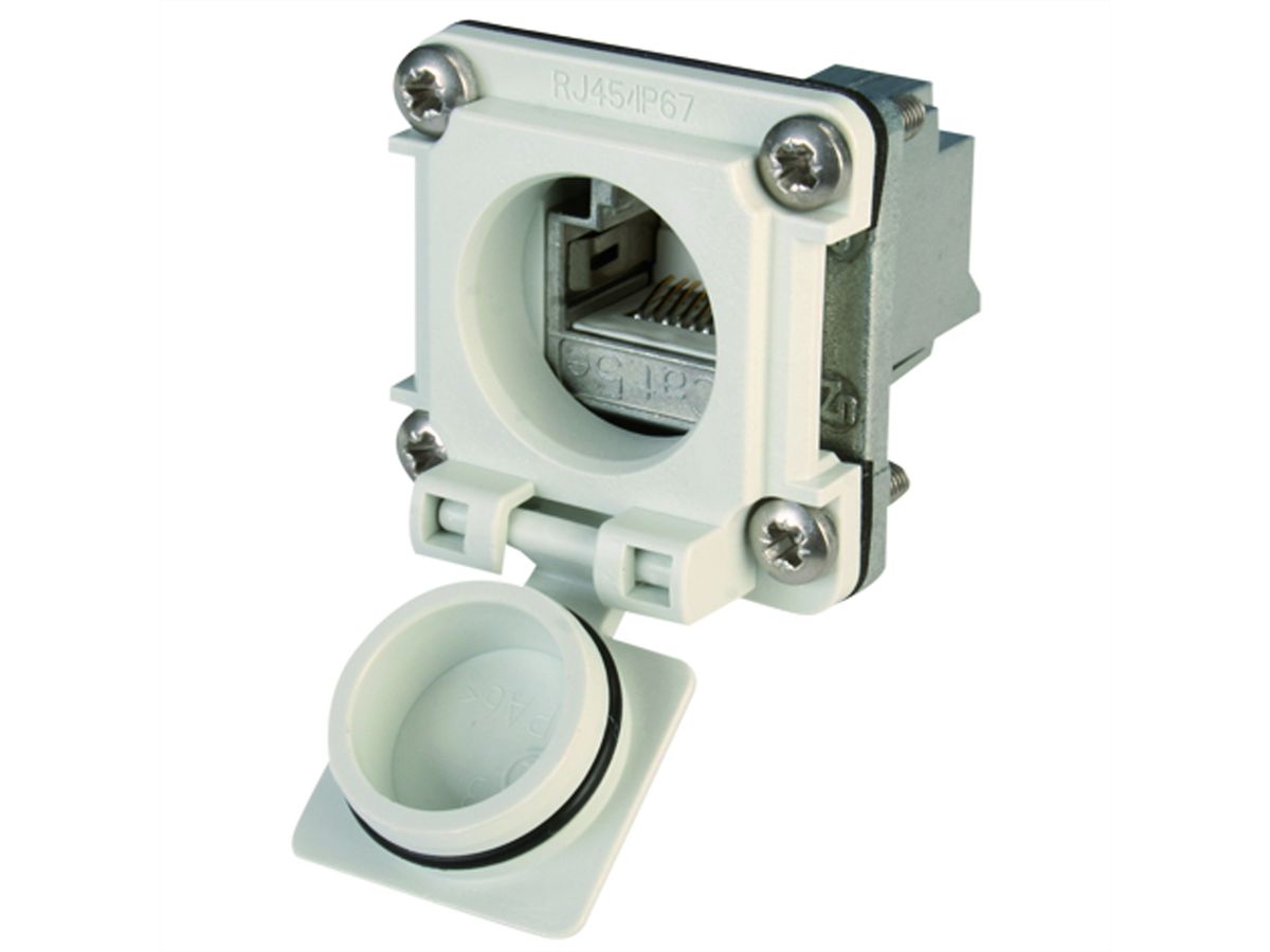 TELEGÄRTNER STX Set Bulkhead V6 , avec coupleur AMJ Cat.5e