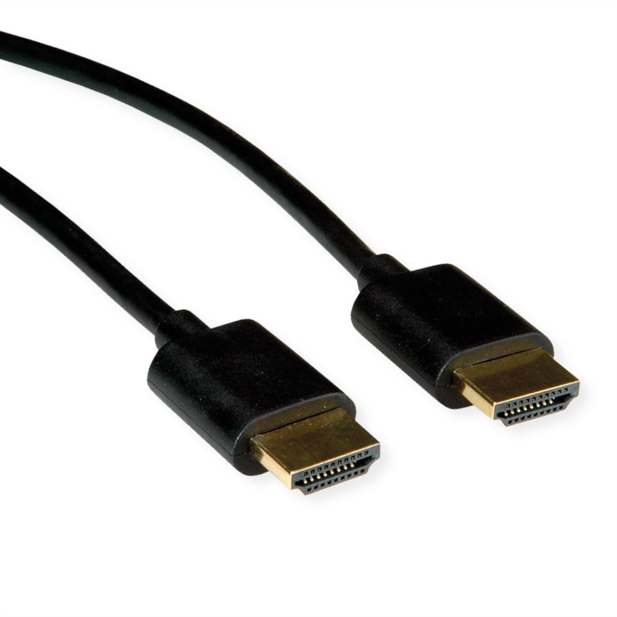 ROLINE Câble HDMI High Speed avec Ethernet, Slim, noir, 2 m
