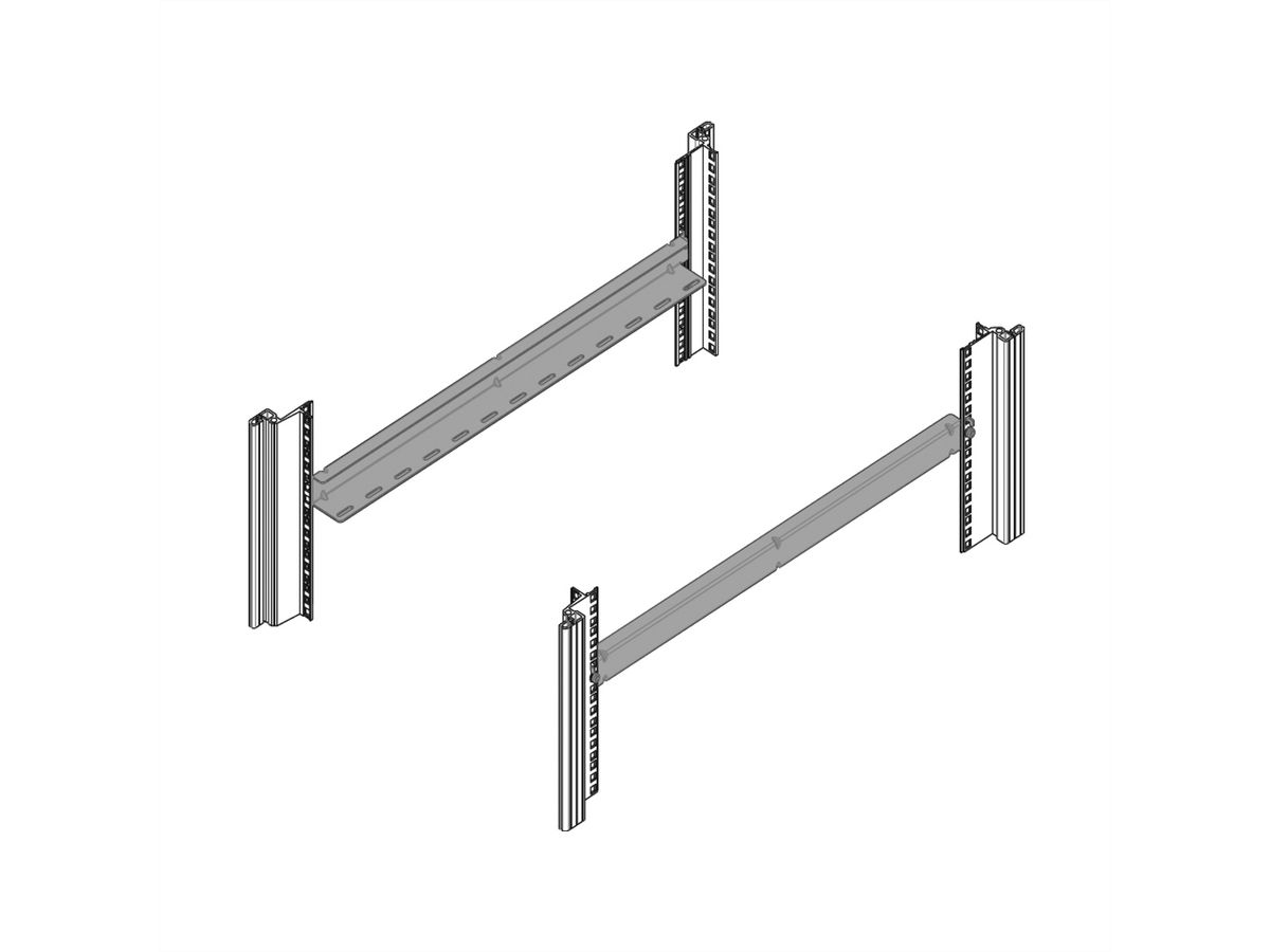 SCHROFF Novastar Slide Rail, 50 kg, 500D, 1 paire