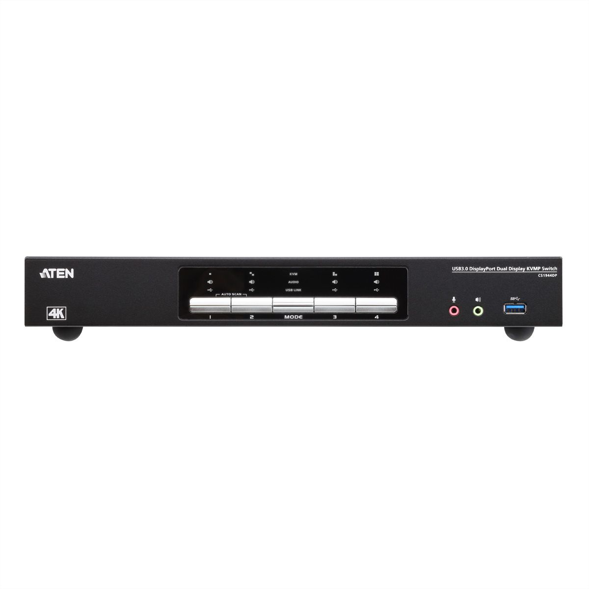 ATEN CS1944DP Commutateur KVMP à 2 affichages DP 4K, 4 ports USB 3.0