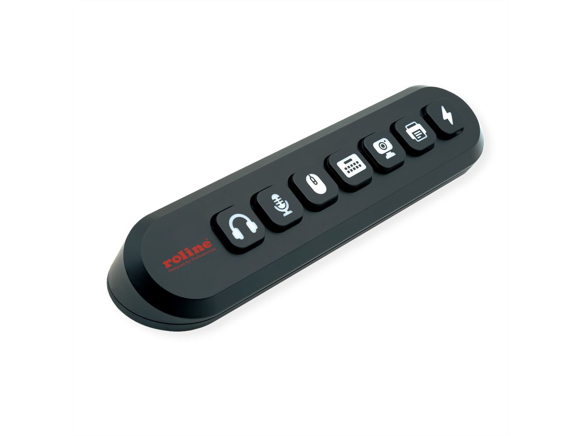 ROLINE Hub USB 3.2 Gen 1, 7 ports, prise type A, boutons interchangeables