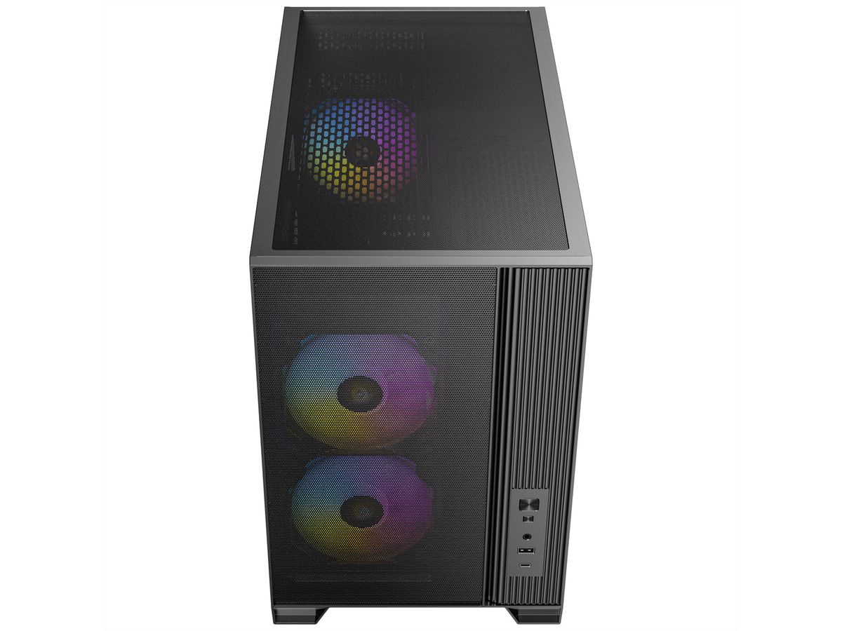 ANTEC FLUX M ATX/Micro-ATX/ITX Boîtier PC Midi Tower, noir