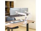 ROLINE Support double LCD, fixation sur bureau, vérin à gaz, 5 articulations, 17-23", jusqu'à 2x 9 kg, argent