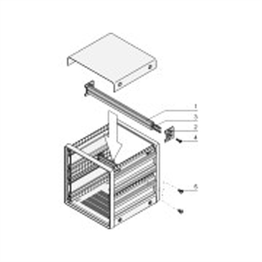 SCHROFF PropacPRO Centre de rail horizontal Type ST-C, 84 CV