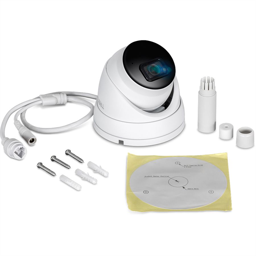 TRENDnet TV-IP1515PI Caméra Turret 5 MP, 79°, IR-LED 30m, WDR H.265 5 MP pour intérieur/extérieur