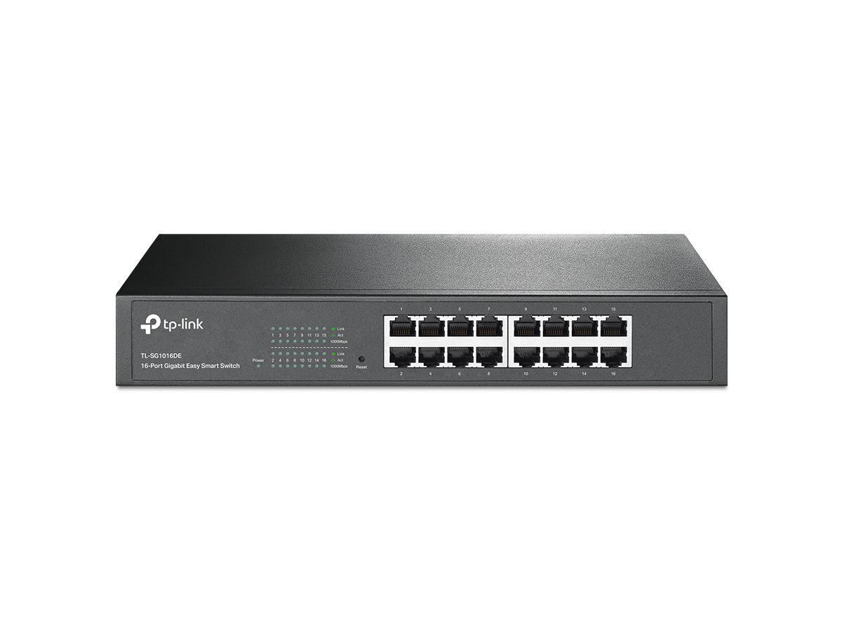 TP-Link TL-SG1016DE commutateur réseau Géré L2 Gigabit Ethernet (10/100/1000) Noir
