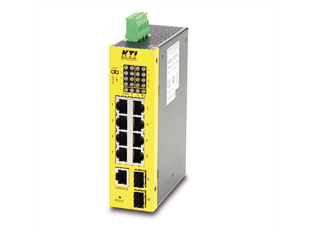 KTI KGS-1060-HP Switch Industrie 10 ports Gigabit PoE