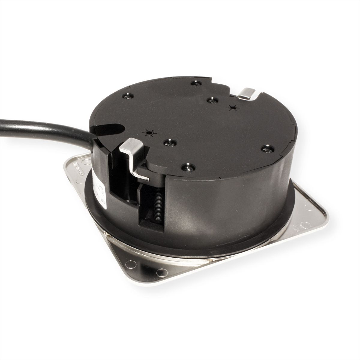 BACHMANN TWIST 2 2xUTE 2,0m AEH aspect inox carré, Mesure p.Ph.3mH05VV-F 5G4 CEE3x32A Lan