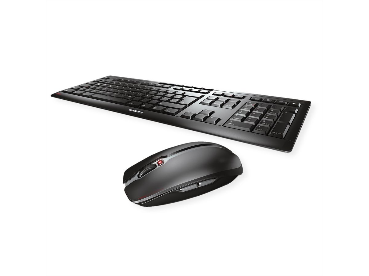 CHERRY STREAM DESKTOP Ensemble Clavier & Souris sans fil, noir, USB