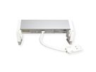 BACHMANN DESK2 ALU WHITE 2xUTE 1xCM 1xUSB A/C 22W 0,2m GST18