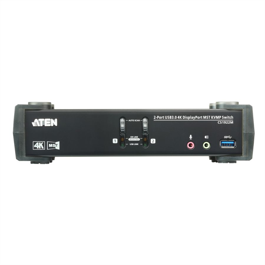 ATEN CS1922M Commutateur KVMP™ MST DisplayPort 4K 2 ports USB 3.0