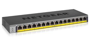 Netgear GS116LP Non-géré Gigabit Ethernet (10/100/1000) Noir Connexion Ethernet, supportant l'alimentation via ce port (PoE)
