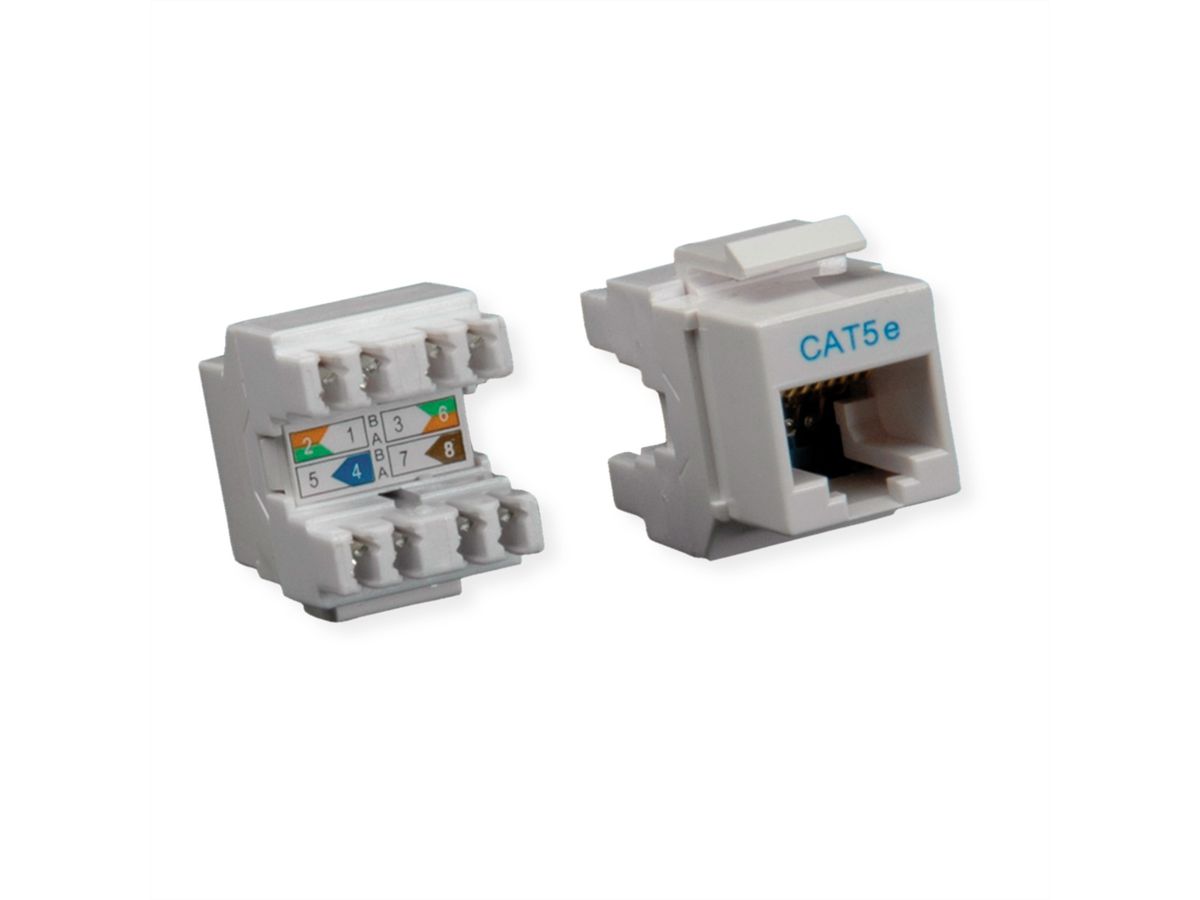 ROLINE Module Cat.5e (Classe D), RJ-45, non-blindé, gris clair