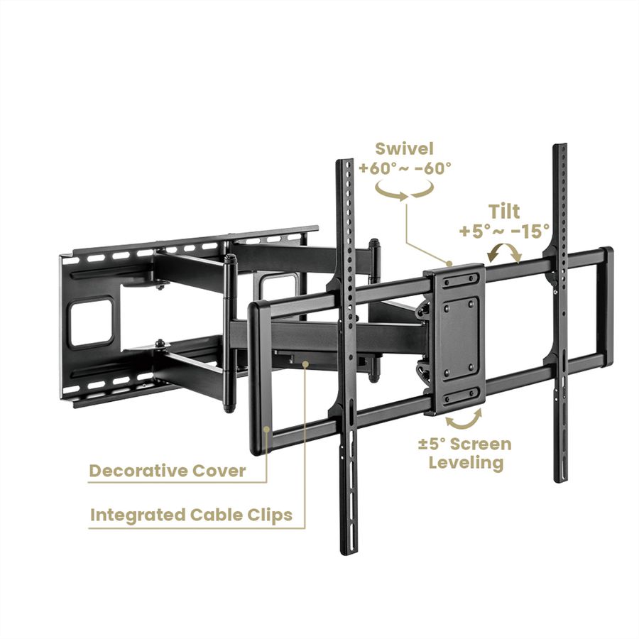 VALUE Support mural pour écrans LCD, flexible, < 120kg, < 304.8cm / 120"