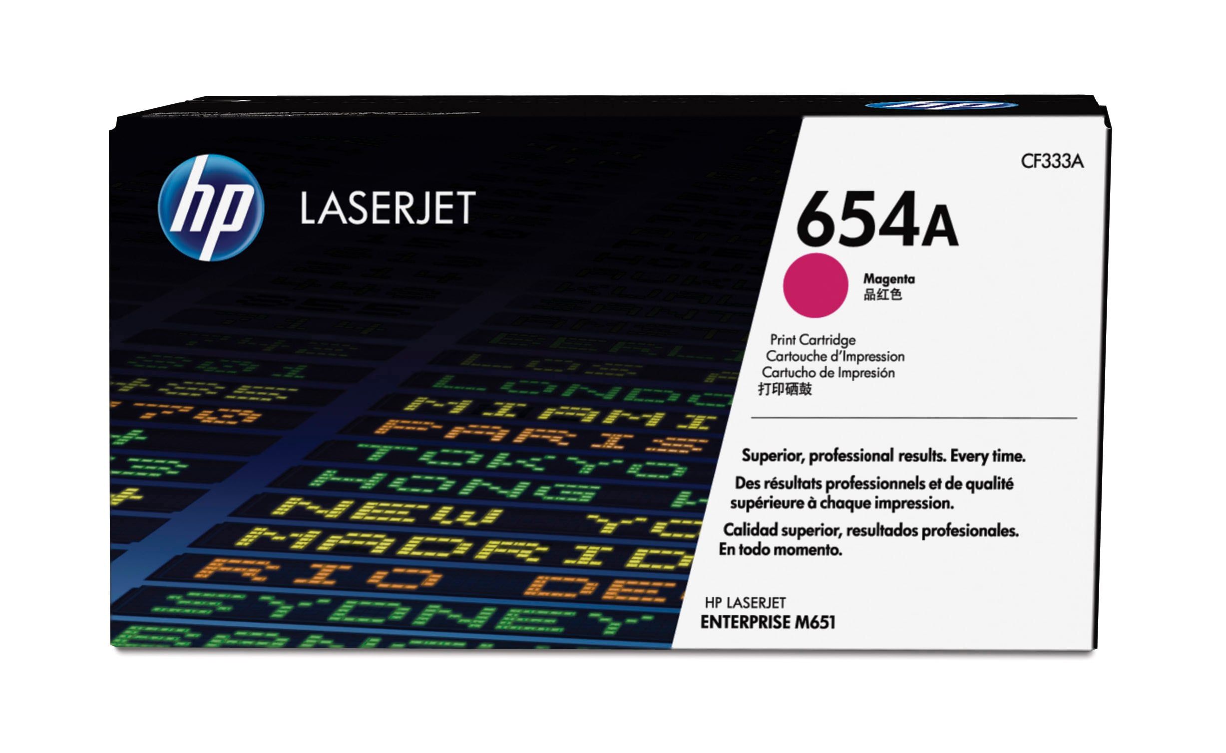 HP 654A toner magenta authentique LaserJet