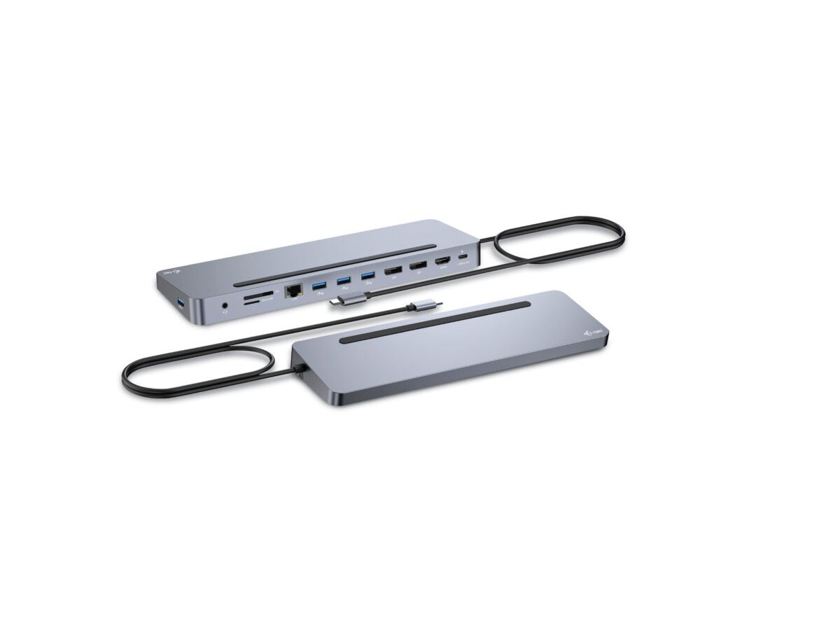 i-tec USB-C Metal Ergonomic 3x 4K Display Docking Station + Power Delivery 100 W
