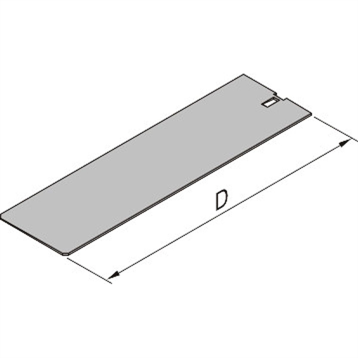 Plaque de recouvrement de l'unité enfichable SCHROFF, sans perforation, 10 CV, 227 mm