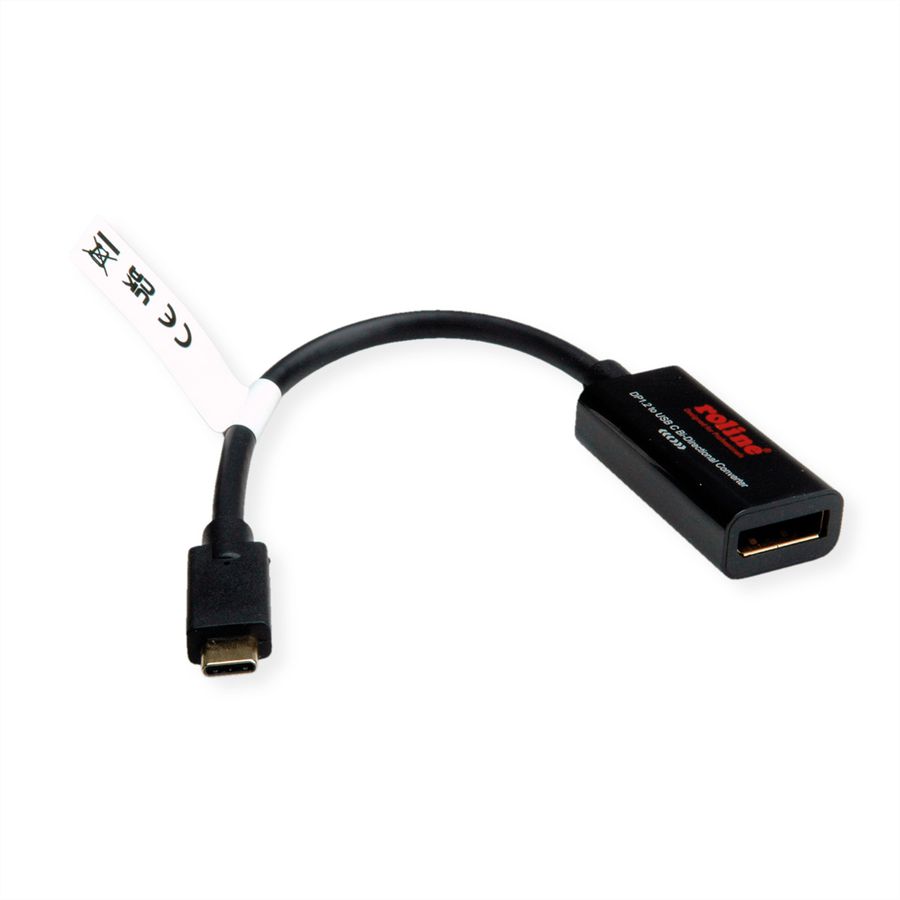 ROLINE Câble adaptateur USB-C - DisplayPort, v1.2, M/F, bidirectionnel, 0,2 m