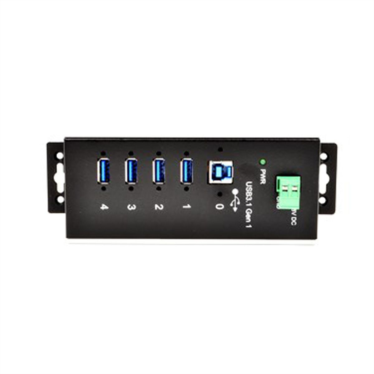 EXSYS EX-1185HMVS-WT Hub USB3.0 métal à 4 ports, Din, plage de -40°C à 85°C